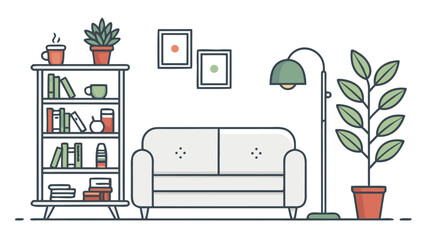 Sofa and furniture in living room. © Rubinah