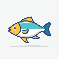 Fototapeta premium Stylized illustration of a fish