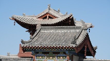Obraz premium The old city wall built for the defense in the Datong city of the China
