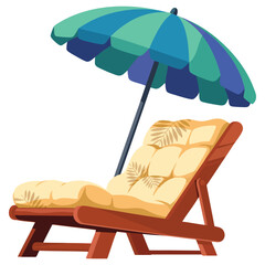 Cute summer vacation object with colorful vector details. Ideal for tropical travel concepts, beach party themes and holiday themed artwork. © Nass Studio