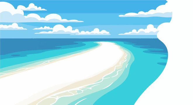 A bright, clear day over a tropical sandbar with turquoise waters