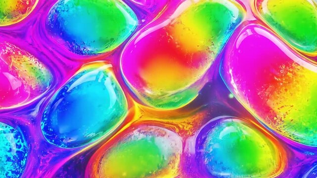 Psychedelic Neon Fluid Pattern Animation