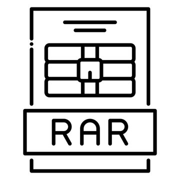 RAR File Icon: Compressed Data Storage