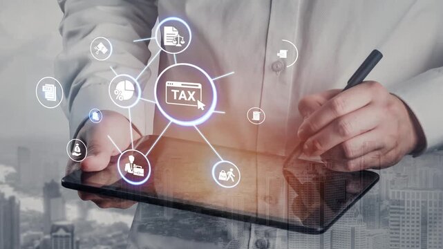 Concept of tax and financial management ensures compliance. This system streamlines tax processes, enhancing financial management for individuals and businesses alike. Funnel