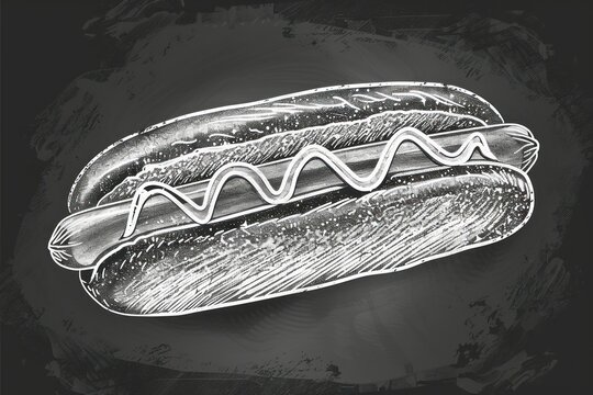 Chalk Hot Dog Images – Browse 1,294 Stock Photos, Vectors, and