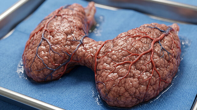 Close-Up Photography of Fresh Human Thyroid Gland on Surgical Tray