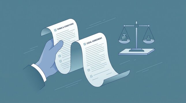 Reading a long scrolling terms and conditions agreement
