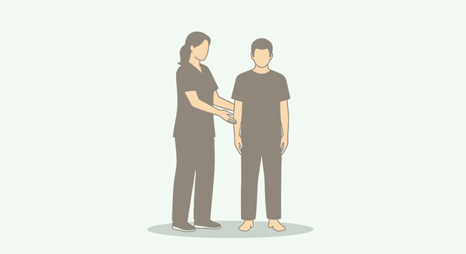 Doctor measuring patient's arm circumference for health checkup or medical examination