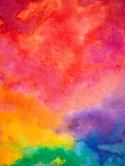 Naklejka premium red rainbow background watercolor painting illustration design blend abstract art fire flame hot power color template healing energy therapy chakra colorful paper texture wallpaper powerful artwork