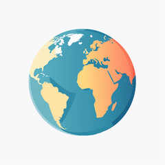 Obraz premium Stylized Illustration of Planet Earth