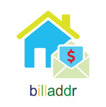 House icon with a billing envelope and dollar sign symbol, representing property tax or home utility payment