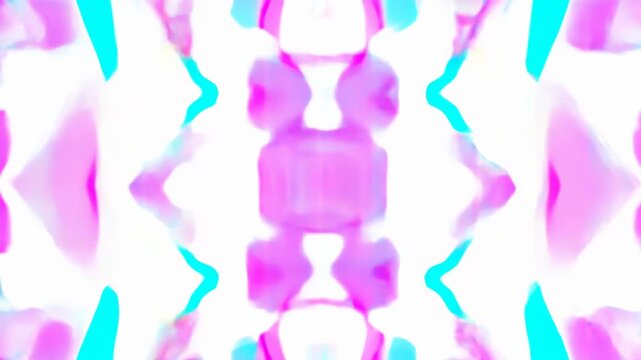 Bright Neon Shapes Spinning Rapidly. Pulsating Kaleidoscope Of Vivid Neon Colors And Patterns