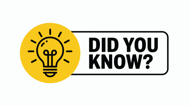 Did You Know Question Mark Lightbulb Icon For Infographics