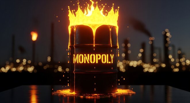 Industrial Fire with Monopolistic Theme in Urban Night Setting