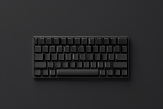 Black and white of a computer keyboard silhouette black keyboard
