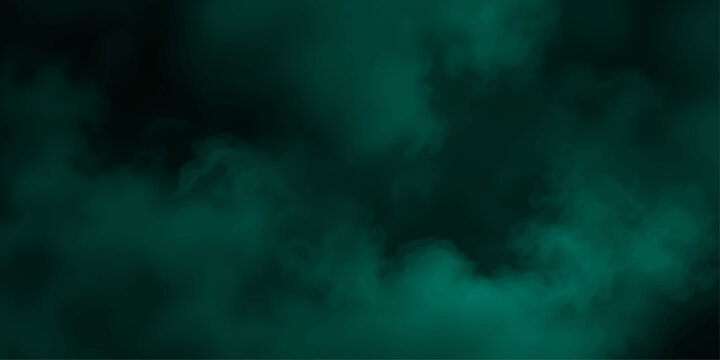 Mysterious emerald green smoke billows and swirls against a stark black background, creating an atmospheric and abstract visual.