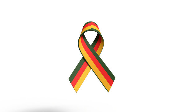 Ribbon bow object icon juneteenth red yellow orange green golden color africa america happy independence day 19 june month awareness surprise present diversity detail love ribbon bow anniversary love