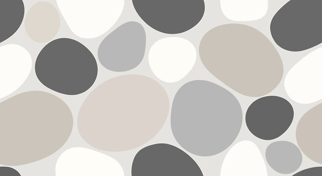 Abstract Pebble Pattern Background, Smooth Stones, Neutral Colors, Organic Shapes
