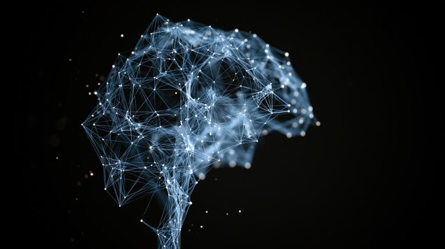 Artificial neural networks, ANN, connectionist systems. Abstract simple graphics scheme of neural machine mind with AI. Artificial intelligence, cybernetic net in computer learning. Science concept.