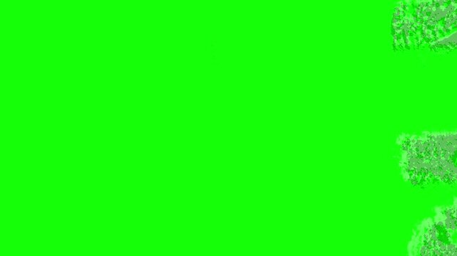 Lightning bolt strike appears as a bright white flash against a vibrant solid green background to represent electrical energy or sudden power surges in a simple and clean digital graphic animation.