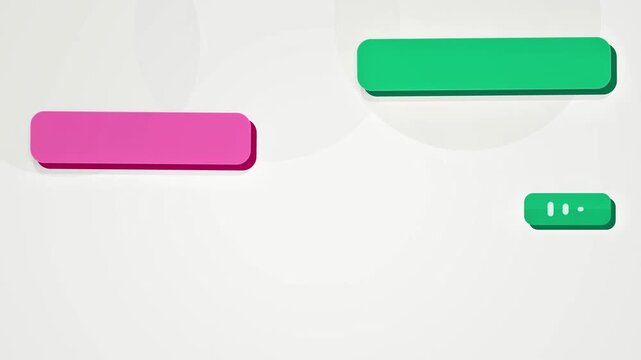 Chat bubbles animation for messaging app interface modern design clean background