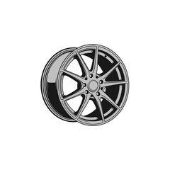 Obraz premium Detailed view of a car wheel.