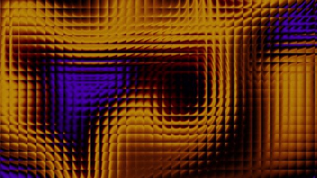 Color wave on ribbed glass. Colorful gradient on redded refractive squares. Loop video