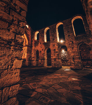 Church of Saint Sofia in the old town of Nesebar at night