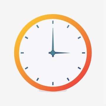 Modern Clock Face with Gradient Bezel