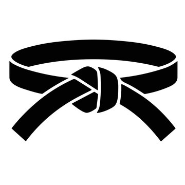 martial arts black belt vector illustration