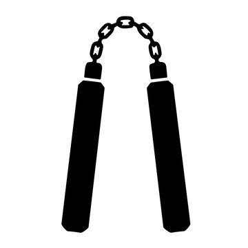 icon nunchaku vector illustration