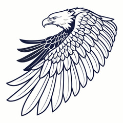 Fototapeta premium Eagle Wings Premium Outline 1