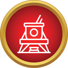 Lunar module vehicle standing on a red planet surface, exploring new frontiers © ylivdesign