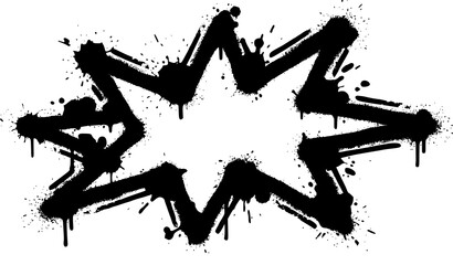 Trendy graffiti spray paint star vector bundle with urban street art icon illustration design © MdShafikul
