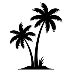 Naklejka premium palm tree silhouette