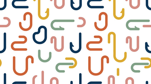Colorful j hook pattern design