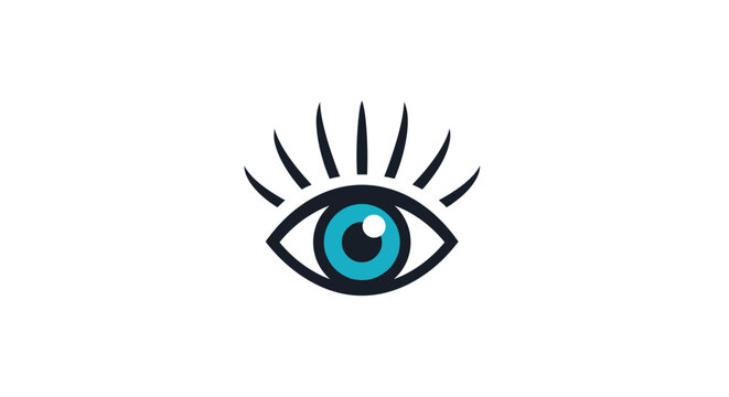 Detailed illustration of a blue eye.