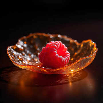 Raspberry on Sugar Glass