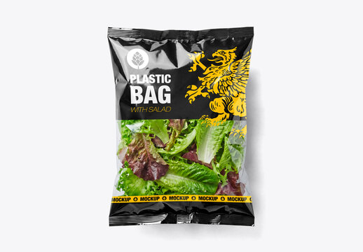 Fresh salad plastic pouch packaging