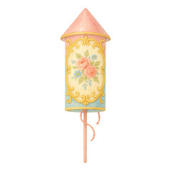 Obraz premium PNG Vintage floral decorative firework