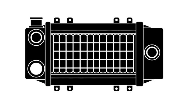 Intercooler Silhouette: Automotive Cooling System Component