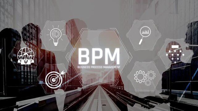 Business Process Management concept showing workflow analysis, process optimization, team collaboration, automation, and performance improvement Marrow