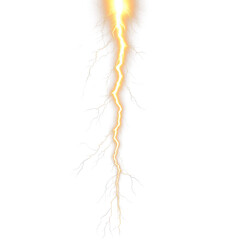 Fototapeta premium High voltage electric discharge rips through darkness for severe weather alert and power surge threat, a violent branching flash suited to emergency warning, storm danger and destructive impact scenes