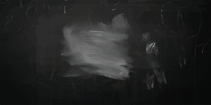 Dark chalkboard surface with smudged chalk marks black and white mixed media. abstract background texture writing surface chalkboard blackboard education monochrome.