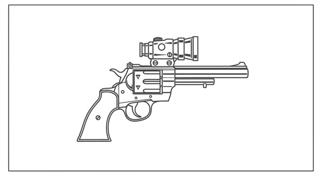 Outline of a Revolver with Scope