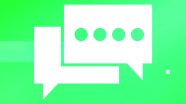 Speech bubbles float against a vibrant green backdrop, representing digital communication and instant messaging interactions that facilitate seamless connectivity for users navigating the modern.