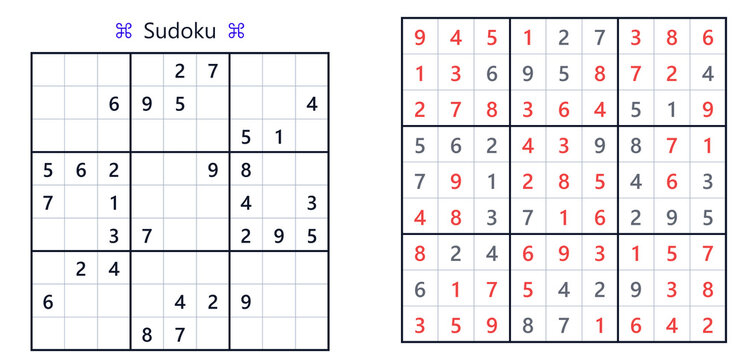 Sudoku puzzle grid with numbers filled and highlighted solutions  