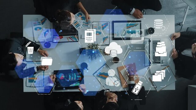 Concept of managing online folders with digital file organization, cloud storage, and secure sharing. Online folders improve workflow, online folders ensure access control. Funnel