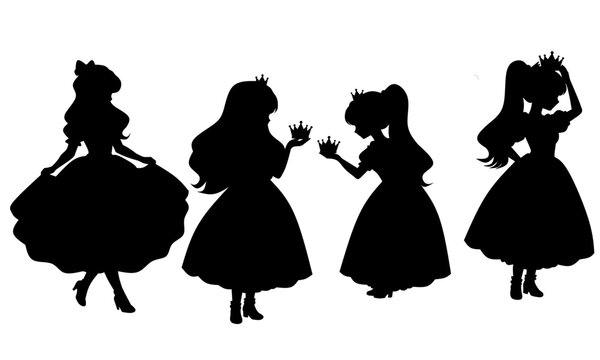 disney princess dress silhouette Silhouette of a Princess in a Ball Gown 70347273 Vector Art at Vecteezy