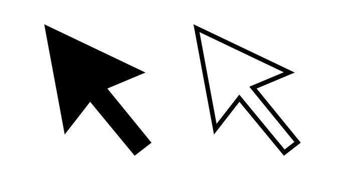 Mouse arrow icon PNG, Computer mouse cursor icon with arrow clicks, loading animations for UI, UX and web.